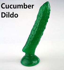 Nouveauté aspiration vert légume concombre gode pénis artificiel bite masturbation féminine jouets sexuels produits pour adultes pour femmes 7110681