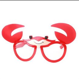 Nouveauté lunettes de soleil anniversaire plage fête faveurs drôle pliable crabe Costume lunettes fournitures festives accessoires de décoration