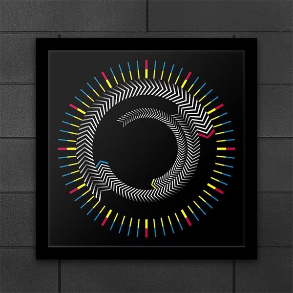 Nouveauté En Bois Cadre De Temps Carré Table Horloge Rotation Plaque Flèches Coloré Horloge Murale Design Moderne De Bureau Art Graphique Montre 210310