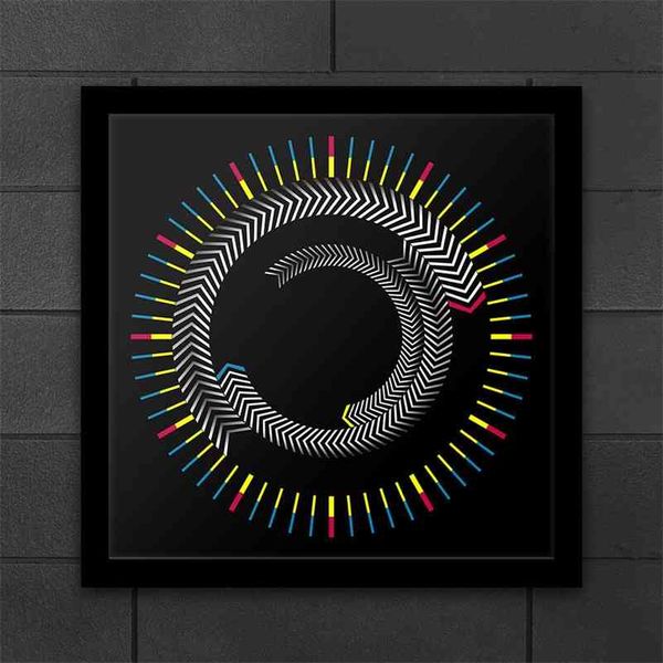 Nouveauté En Bois Cadre De Temps Carré Table Horloge Rotation Plaque Flèches Coloré Horloge Murale Design Moderne De Bureau Art Graphique Montre 210325