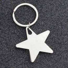 Nieuwheid zinklegering ster -vormige sleutelhangers metal star sleutelringen voor geschenken dh453