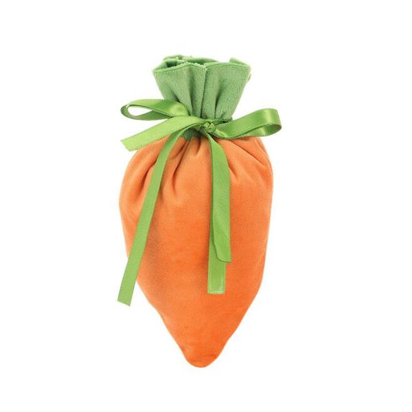 Novely – sac de lapin de pâques, mini pochette à cordon de serrage en forme de carotte de dessin animé, panier de rangement de cadeaux de bonbons mignons, paniers de chasse aux œufs de pâques, décor de fête de festival pour enfants