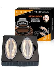 Novo Brand Eyes Makeup Brow Stamp Seal SEAT PODER POUDRE EMPRÉPRÉE BRAUR GRIN ESE AVEC POCHILS BROST TOOD