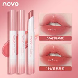 Novo Lipstick Womens Water Gloss Mirror Glaze Lip Not Staying Cup Non FADing Water Hydrating Lipstick Student Party Pure Face Whitening Abordable