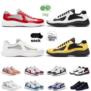 MAINTENANT 2024 Designer Hommes Femmes Baskets America Cup High Top Low Cuir Verni Soft Casual Chaussure Vert Jaune Blanc Runner Formateurs Homme Grande Taille Unisexe Chaussures de course