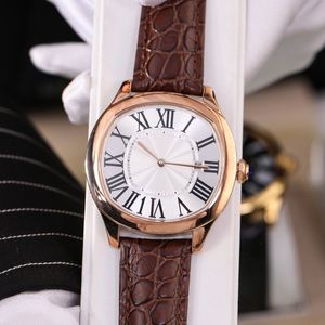 Nu Luxe Hoge Kwaliteit Drive de Mens Horloge WGNM0007 Automatische Beweging 40mm 316 Roestvrijstalen Case Lederen Horlogeband Gentleman Watch