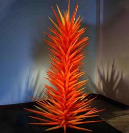 Nu trending handgeblazen glazen boom vloerlamp oranje murano geblazen glas conifeer sculptuur voor partij tuin kunst decoratie
