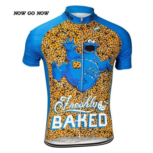 NOWGONOW hommes entiers dessin animé 2017 maillot de cyclisme hauts vêtements vêtements de vélo Mix Color Cartoon 10 style fermeture éclair complète cool drôle C234T