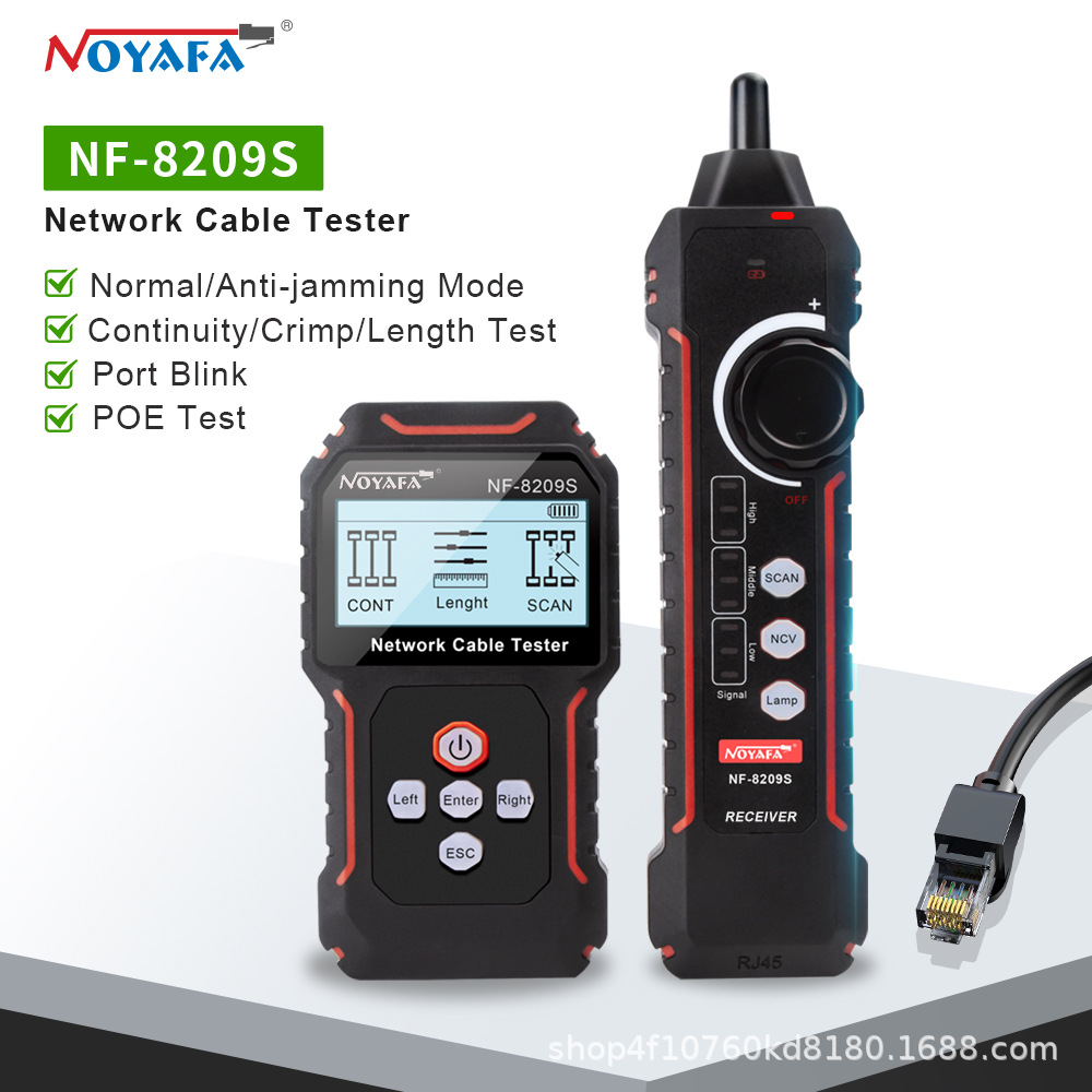 Noyafa NF-8209S Tester per cavi Line Finder versione inglese Tester per cavi di rete Poe