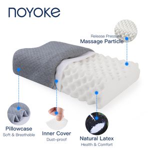 Noyoke Orthopedisch Natuurlijke Latex Kussen Bed Slaap Ergonomische Zachte Cervicale Hals Beschermen Massage Kussens LJ200821