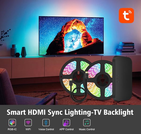 NP Eclipse Smart Sync LED bande Immersion projecteur TV HDMI télécommande rétro-éclairage pour écran de projecteur