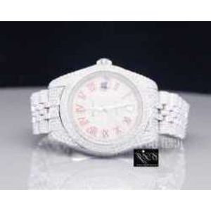 NPEE SRQG Luxe Iced Out Moissanite Diamond herenhorloge Stainls-staal quartz horloge Hiphop horloge voor