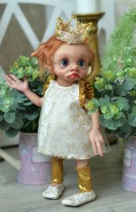 NPK 17 inch Reeds geschilderde afgewerkte pop Full Body zachte siliconen herboren Fairy Elf Baby Tinky Collectible Art Doll 240305