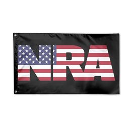 NRA National Rifle Association American Flags 3' x 5'ft 100D Polyester Outdoor Banners Hoge kwaliteit Levendige kleuren met twee messing doorvoertules