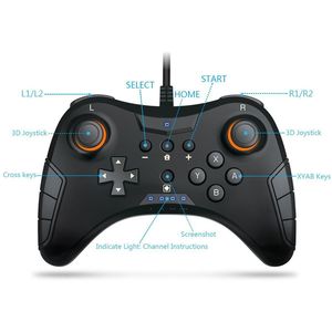NS-901 Single Motor Vibration Gamepad Joystick Switch Lite / Switch Pro Wired Controller Switch Game Controller met Retail Box Snelle verzending
