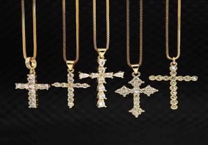 NS1082 Diamond Christian Religion de haute qualité Bijoux en acier inoxydable plaqué Gold Clorcollier Pave Pave Pave2643162