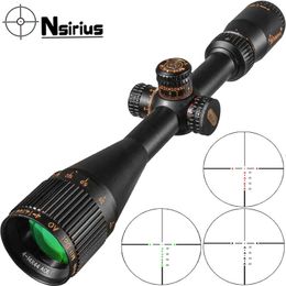NSIRIUS 4-14x44 AOE ALCANCE OPTICS Red Green Green Illuminado Mil Dot Rifle alcance Precisión Cabrimer alcance de aire alcance al aire libre