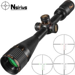 Mira telescópica de caza Nsirius 6-24x44aoe, retícula cruzada especial roja, mira óptica de francotirador para mira de Rifle, miras tácticas