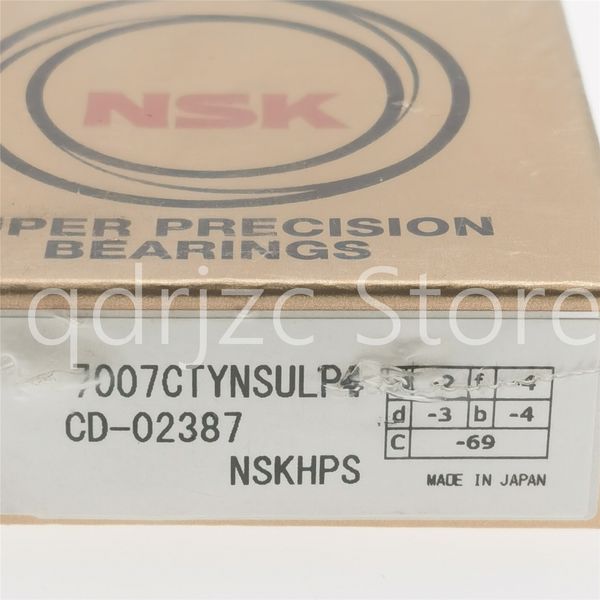 Roulement à billes à contact oblique de précision NSK 7007CTYNSULP4 7007C SULP4 = 7007CG/GLP4 = B7007-C-T-P4S-UL = 7007CDGA/P4A 35mm X 62mm X 14mm