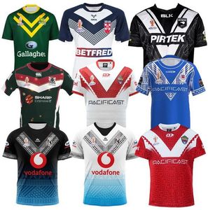 2022 Australië KANGAROO Rugby league Jerseys wereldbeker 2021 FIJI Engeland KIWIS Tonga RLWC Samoa Schotland Samoa thuis uit shirts Maat S-5XL