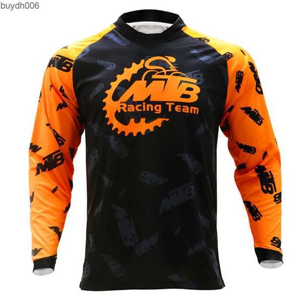 Nt2i T-shirt pour hommes 2023 Nouveau style Moto Maillot de vélo à manches longues Cyclisme Enduro VTT Descente Camiseta Motocross Mx Vêtements de vélo de montagne Fox Mtb