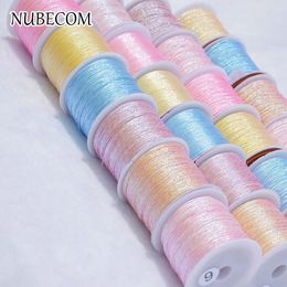 Nubecom Colorful Gold Silver Thread Treded Corde Fitre pour broderie Crochet Perle Collier bracelet Diy