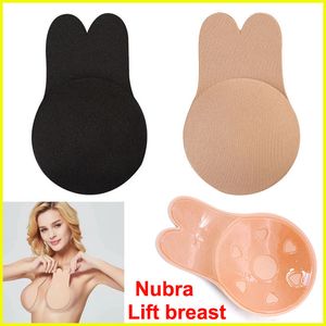 Nubra Invisible Bra Breast Lift Rabbit Ear Shape Nipple covers Sticky Bra Adhesive Strapless Backless Invisible Bras Pasties For Women