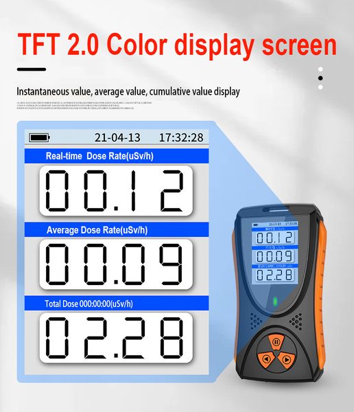 Detector de radiación Nuclear, mármol profesional, ionización de radiación radiactiva, instrumento de alarma de dosis personal, contador Geiger