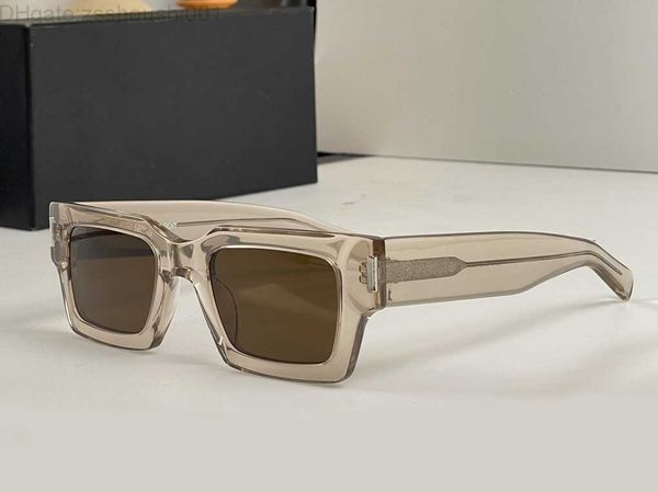 Lunettes de soleil carrées cristal nu/marron hommes femmes lunettes de soleil designers nuances Occhiali da sole UV400 lunettes avec boîte XCTX