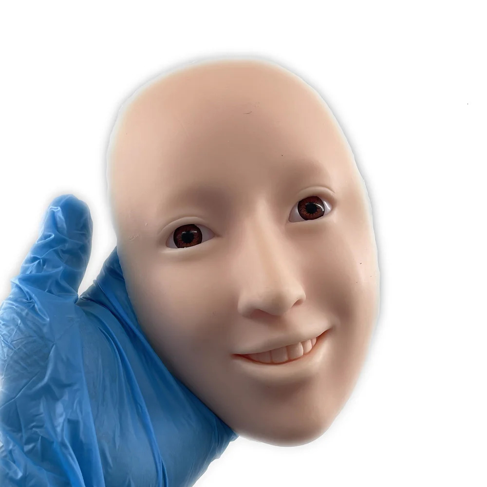 Naakt gezicht met open mond Oefen siliconenhuid voor permanente make-upartiesten 240304