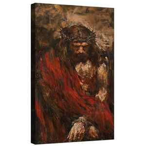 Aantal Abstract Christus Oil Painting Catholic Image Sacred Heart of Jesus Poster Pictures Vintage Christian Religion Home Decor