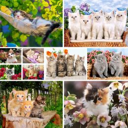 Aantal Animal Cat Coloring by Numbers Painting Kit Oil Paints 40*50 Paiting by Numbers Home Decoration for Children Wall Art Groothandel
