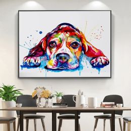Numéro Animal Dog Beagle Painting by Numbers Set Acrylic Paints 40 * 50 planches par numéros Loft Wall Picture Crafts Adults Wholesale