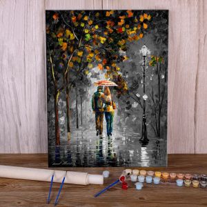 Nummer Autumn Walk Painting By Numbers Set Acryl Paints 40*50 Foto door nummers foto Home Decor Tekening Diamantschilderijen 2023 NIEUW