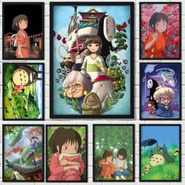 Nummer Diy Anime Spirited Away Oil Painting By Numbers Home Decor Wall Picture Canvas Cuadros Pintura Por Numeros Pintura Tableau