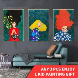 Numéro Gatyztory Style Girl DIY PEINTURE PAR NUMÉROS PORTRAIT PATTE TOLEVAS COLORING PEINTURE D'HUILE PEABLE À MAIS