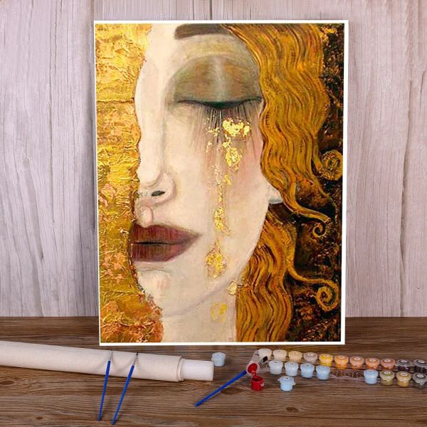 Numéro Klimt Painting by Numbers Kit Acrylic Paints 50 * 70 PEINTURE D'HUIL