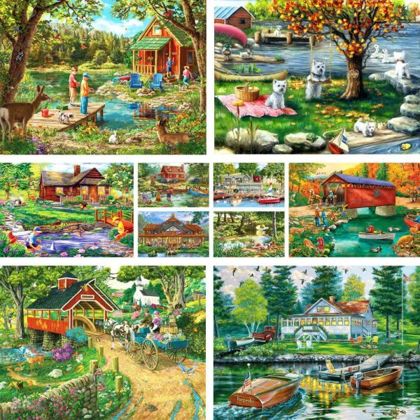 Numéro Paysage Cartoon House Painting by Numbers Complete Kit Paignes d'huile 50 * 70 PEINTURE COMVAS PEINTURE MUR PEINTURES POUR ADULTES POUR DESSION