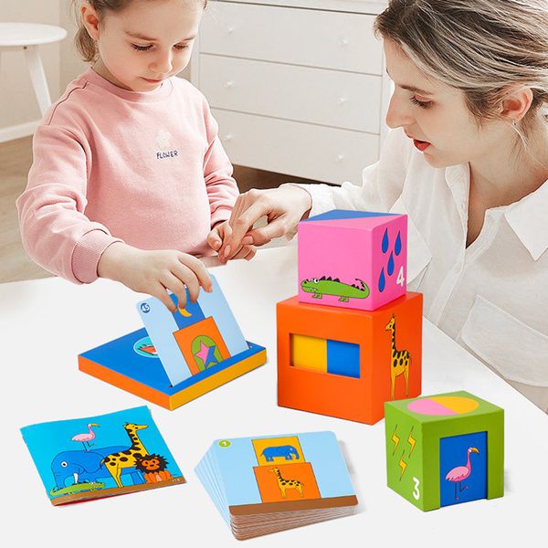 Nombre d'objets jouets assortis papier coloré lumineux jeux d'éducation précoce de bureau stimulant la créativité pour les enfants
