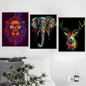 Numéro Ruopoty 3pc Frame Diy Painting by Numbers Modern Home Wall Art Art Picture Elephant Animals Paint By Numbers for Home Decors