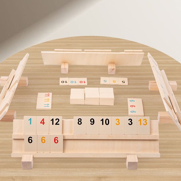 Numéro Split Permutation Operation Funny Wooden Party Mathematical Board Game Digital Flip Puzzle Toy