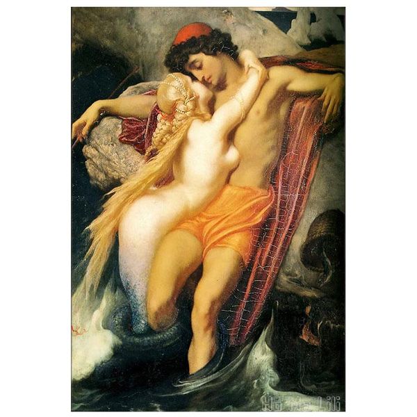 Numéro du pêcheur et du Syren Classic Oil Painting Reproduction Mall Art Toivas Impressions pour le décor de la chambre à coucher du salon