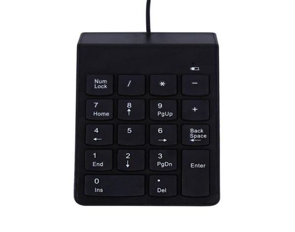 Mini teclado con cable USB para ordenador portátil, PC de escritorio profesional, teclado numérico, teclado de 18 teclas Universal5120533