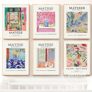 Numéro Henri Matisse Retro Affiches et imprimés Abstract Landscape Wall Art Canvas Paindre des images pour le salon Home Decor