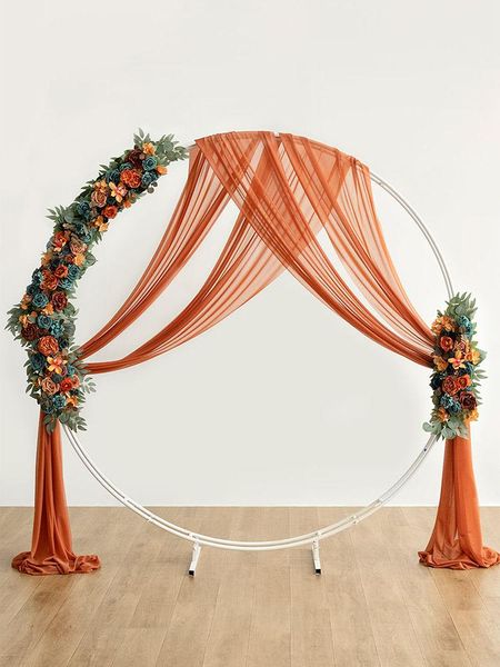 Número de arco de boda drapeado tela 6m X 74cm yardas tela de gasa transparente telón de fondo cortina ceremonia recepción Swag