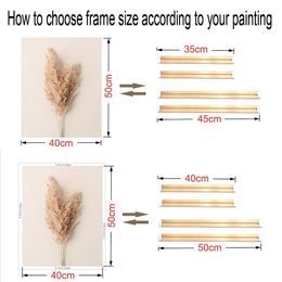 Aantal houten foto's frame voor wand canvas frame diamant schilderen groot formaat diy foto en poster wandframe dennencomposiet decor