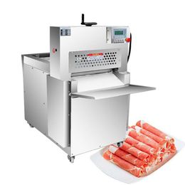 Control numérico Rollos de cordero Máquina cortadora de carne Picadora automática Carne de res Cordero Rebanada de papa Máquina trituradora cortadora de alimentos congelados