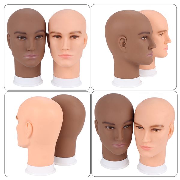 Nunify Big Size Wig Head for Hair Making Hat Afficher la tête de poupée femelle tête chauve mannequin avec support de perruque de support de table gratuit