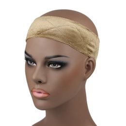 Banda de elástica de peluca de Nunify marrón/negro/rubio banda de empuñadura de peluca sin deslizamiento con banda de peluca de terciopelo de doble cara