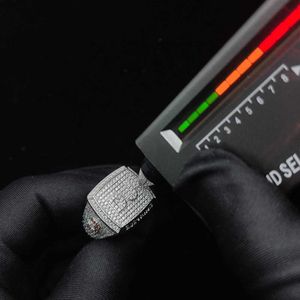 Nuoya Moissanite 925 sterling zilveren ringen Iced Out Diamond gepersonaliseerde aangepaste brief voor mannen